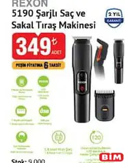 REXON 5190 ŞARJLI SAÇ VE SAKAL TIRAŞ MAKİNESİ